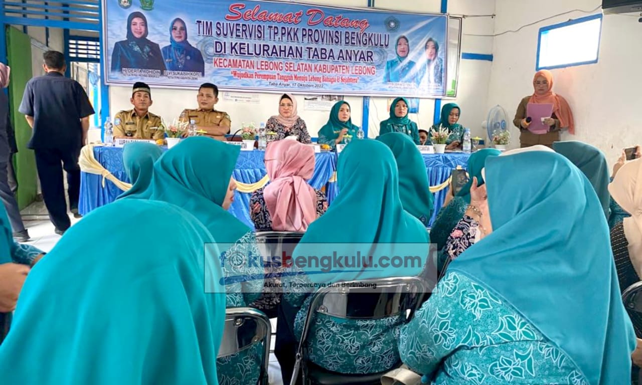 Gelar Supervisi, Ketua TP PKK Provinsi Bengkulu Dorong Wujudkan ...